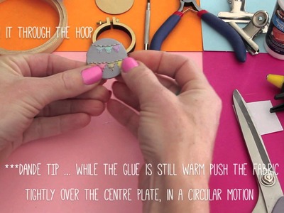 How to construct a Dandelyne miniature embroidery hoop