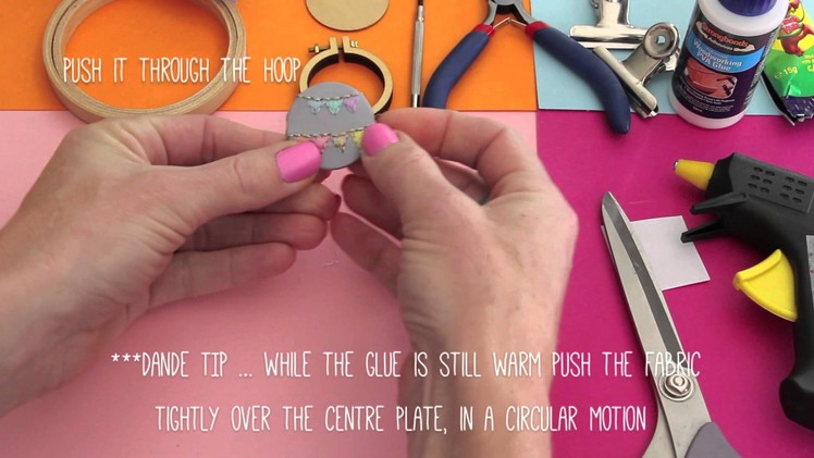 How to construct a Dandelyne miniature embroidery hoop
