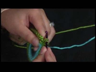 How to Crochet a Scrunchie : Finish Crocheting a Second Row of New Yarn around a Hair Band: Hair Scrunchie Pattern