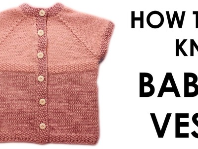 How to knit an easy baby  half sweater from 3 to 4 years old Knitting  baby ves