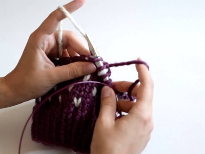 How to tack floats in fair isle knitting