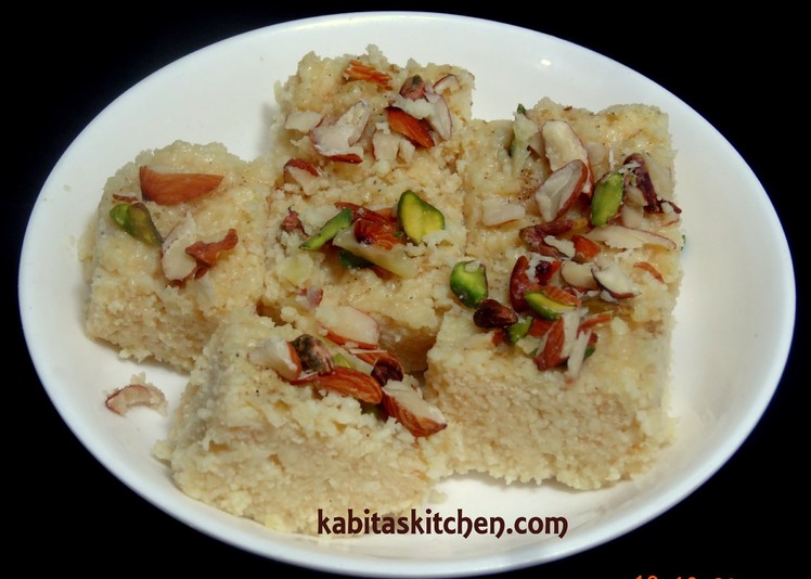 Kalakand Recipe-KalaKand Barfi with Milk-Kalakand recipe with Paneer-Indian Sweets Recipe