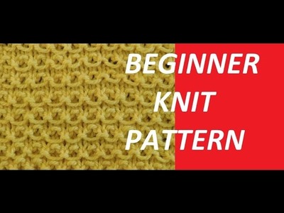 Knit Pattern * BEGINNER KNIT PATTERN *