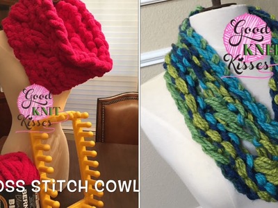 Loom Knit Cross Stitch Cowl on Zippy