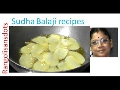 Potato chips recipe Urulai kizhangu chips for sambar rice , bisibelabath | Sudha Balaji