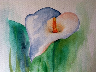 Step-by-step WatercolorTutorial ~ How to paint a Calla Lily Calla