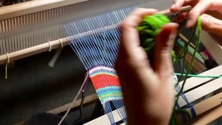 Tapestry style weaving on a rigid heddle loom, part 1