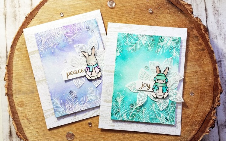 Two Winter Cards ft Memory Box Stamps
