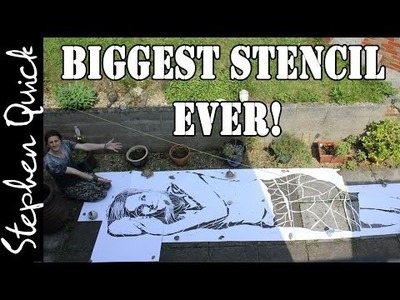 BIGGEST STENCIL EVER!. Cutting Time Lapse. Stephen Quick