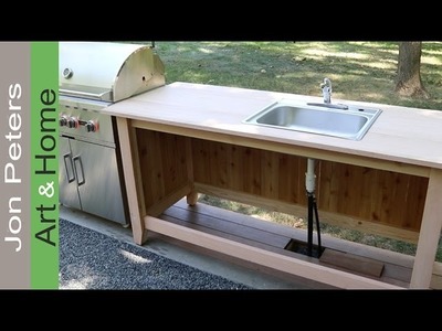 Build an Outdoor Kitchen Cabinet & Countertop with Sink