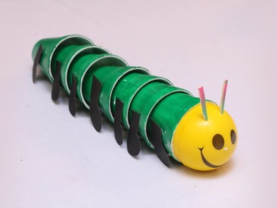 Caterpillar with Thermocole Cups | Art & Craft for Kids