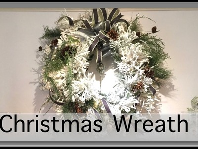 Christmas Decorating 2016  | Wreath above the Fireplace