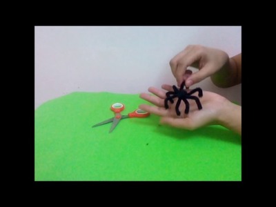 Creepy hairy realistic spider in a web craft | Easy DIY