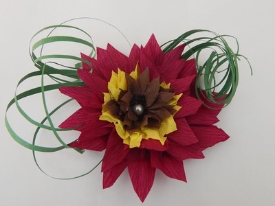 Crepe tape flower - table decoration 37 | DIY paper craft flowers decoration