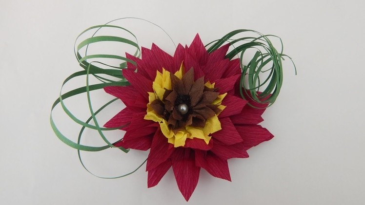 Crepe tape flower - table decoration 37 | DIY paper craft flowers decoration