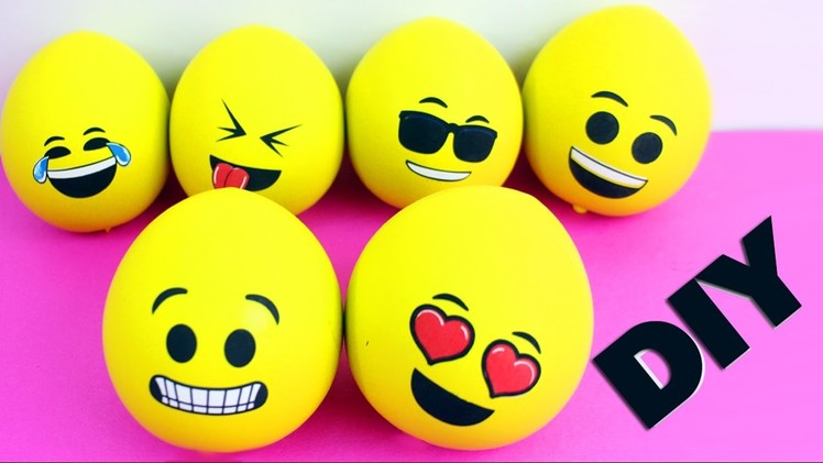 DIY Cheap Emoji Stress Relief  Ball - Squishy -  5 minutes craft