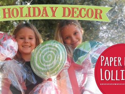 DIY Christmas Decorations  | Paper Plate Lollipops  |  Easy Kids Craft