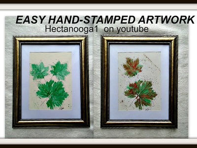 Easy Artwork: using leaves as stamps, no artistic abilities required,