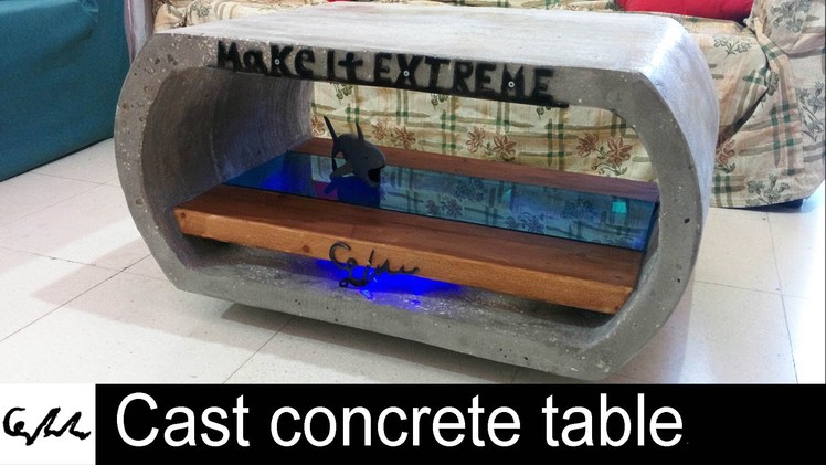 Extreme cast concrete coffee table