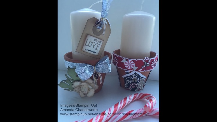 Festive candles tutorial using Stampin' Up! products