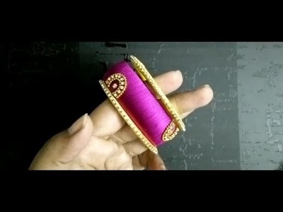 Festive wear silk thread bangle in 5 mins| design#1