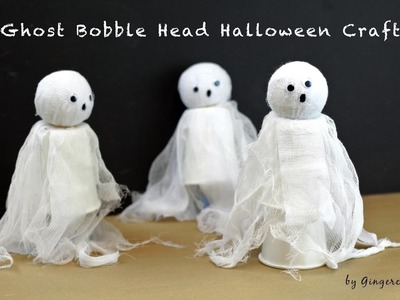 Ghost Bobble Head Halloween Craft