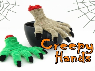 Halloween Craft - Pipe Cleaner Creepy Hands