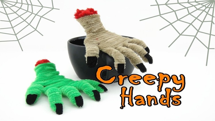 Halloween Craft - Pipe Cleaner Creepy Hands