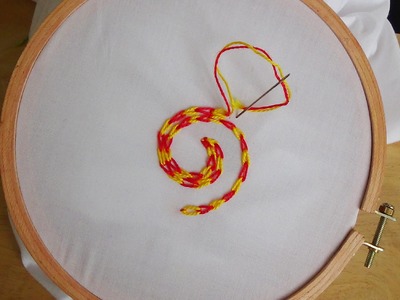 Hand Embroidery:Chequered Chain Stitch