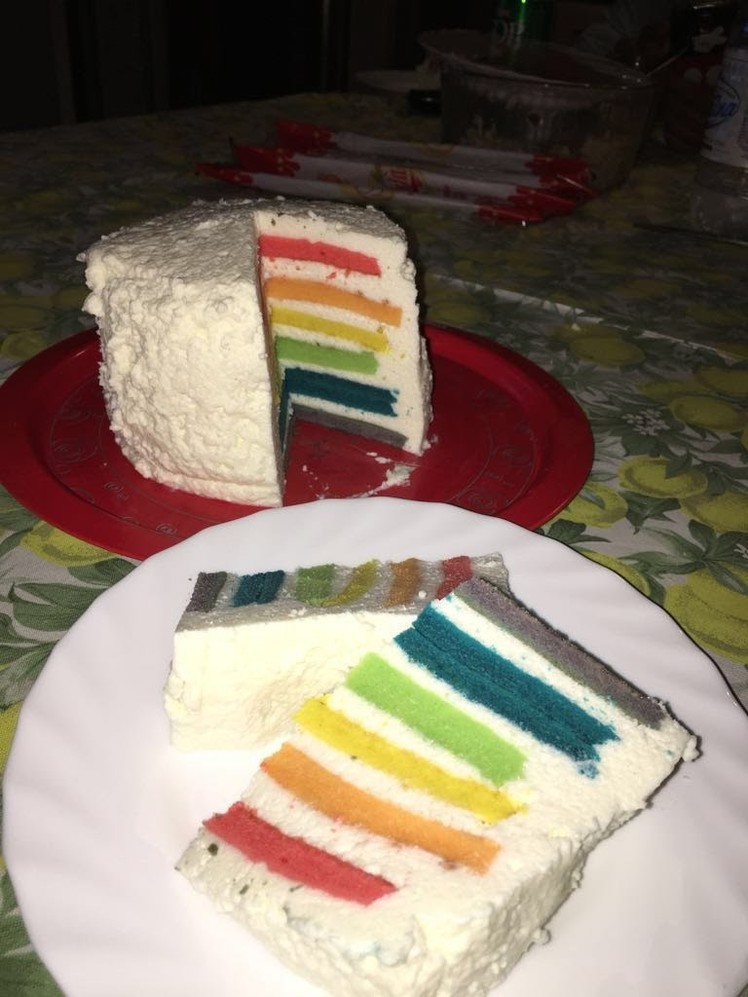 How to bake a rainbow cake-time lapse