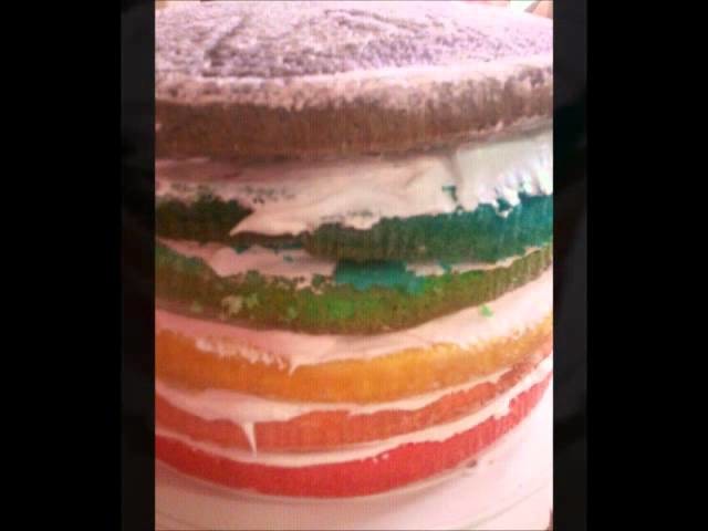 How To- Make A Layered  Rainbow Cake!