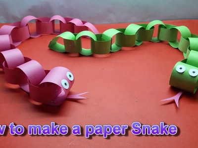 How to make a paper Snake || || Craft idea||DIY Projects for School