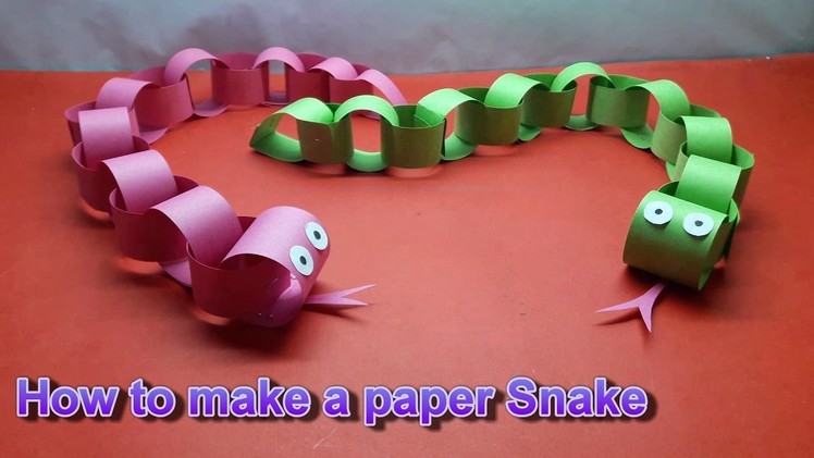 How to make a paper Snake || || Craft idea||DIY Projects for School
