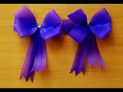 How To Make A Simple Bow With Ribbon -  Craft Tutorial