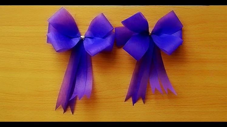 How To Make A Simple Bow With Ribbon -  Craft Tutorial