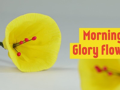 How to Make Crepe Duplex Paper Flowers - Morning Glory Flower Craft Tutorial