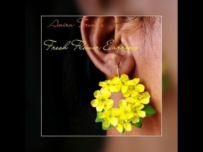 How to make Fresh Flower Earring - Bridal Mehandi Party - Easy DIY Craft