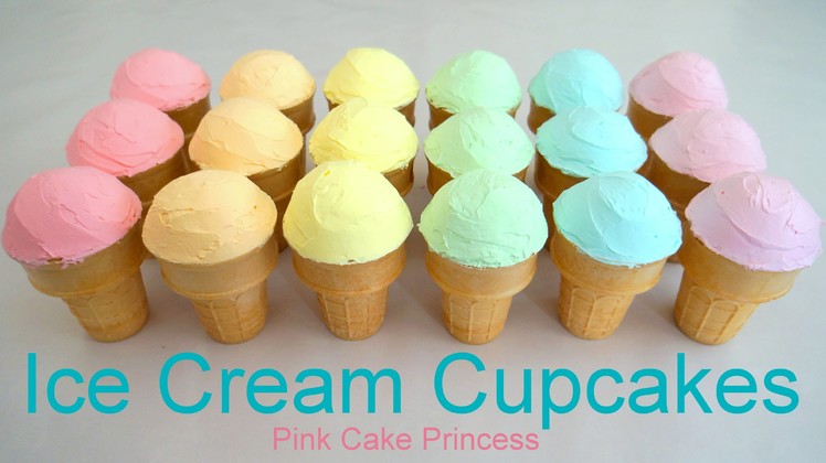 How to Make Ice Cream Cupcakes & Rainbow Cupcakes with Green's Cake Mix & Rich N Smooth Topping