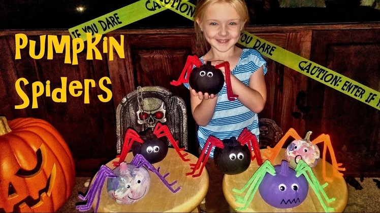How to Make Pumpkin Spiders - Halloween Kids Craft