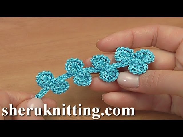 Irish Crochet Leaf Branch Tutorial 37