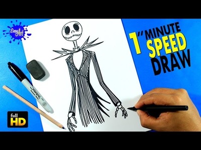 JACK SKELLINGTON.how to draw jack skellington speed. The Nightmare Before Christmas.