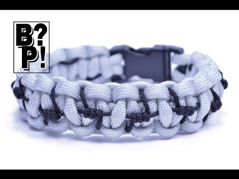 Make the "Barbed Wire Accented" Paracord Survival Bracelet  - BoredParacord.com