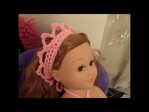 Mermaid Doll Outfit - How to Crochet a Mermaid Crown (Part 2) - Red Heart Yarn Pattern
