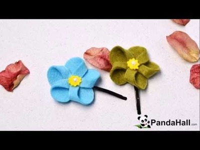 Pandahall Video Tutorial on How to Make Cute Hair Clips with Pearl Cabochons for Kids