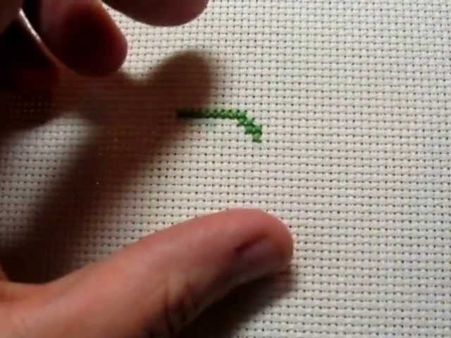 Part 6 - Away Waste Knot and Left Handed Cross Stitch