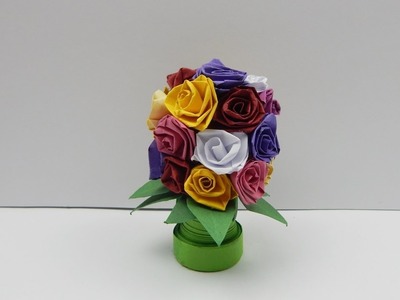 Quilling - roses bouquet - table decoration 38 | DIY paper craft flowers