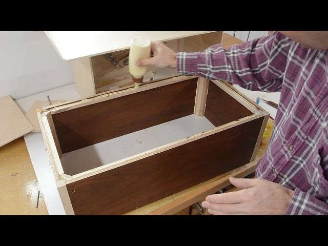 Storage box from thin recycled plywood