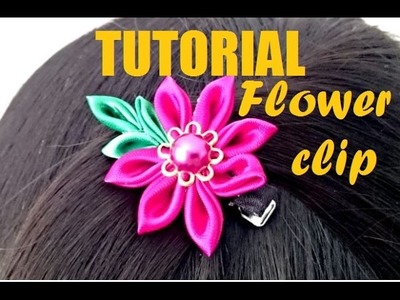 Tutorial | how to make flower clip using ribbon.fabric
