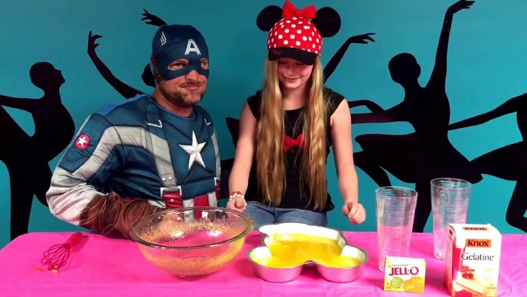 Awesome DIY giant gummy Mickey Mouse. Featuring real Disney princess Ella w captain America