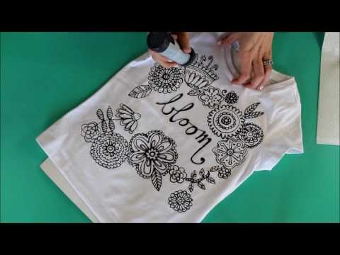 Coloring shirt diy with puff paint